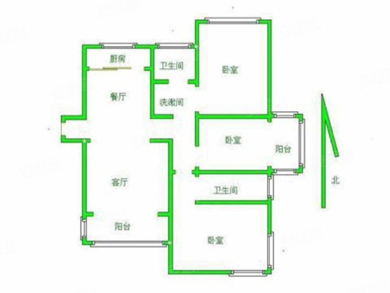 楼前是小高层 丽景蓝湾 全明户型 南北通透 全天采光无遮挡公