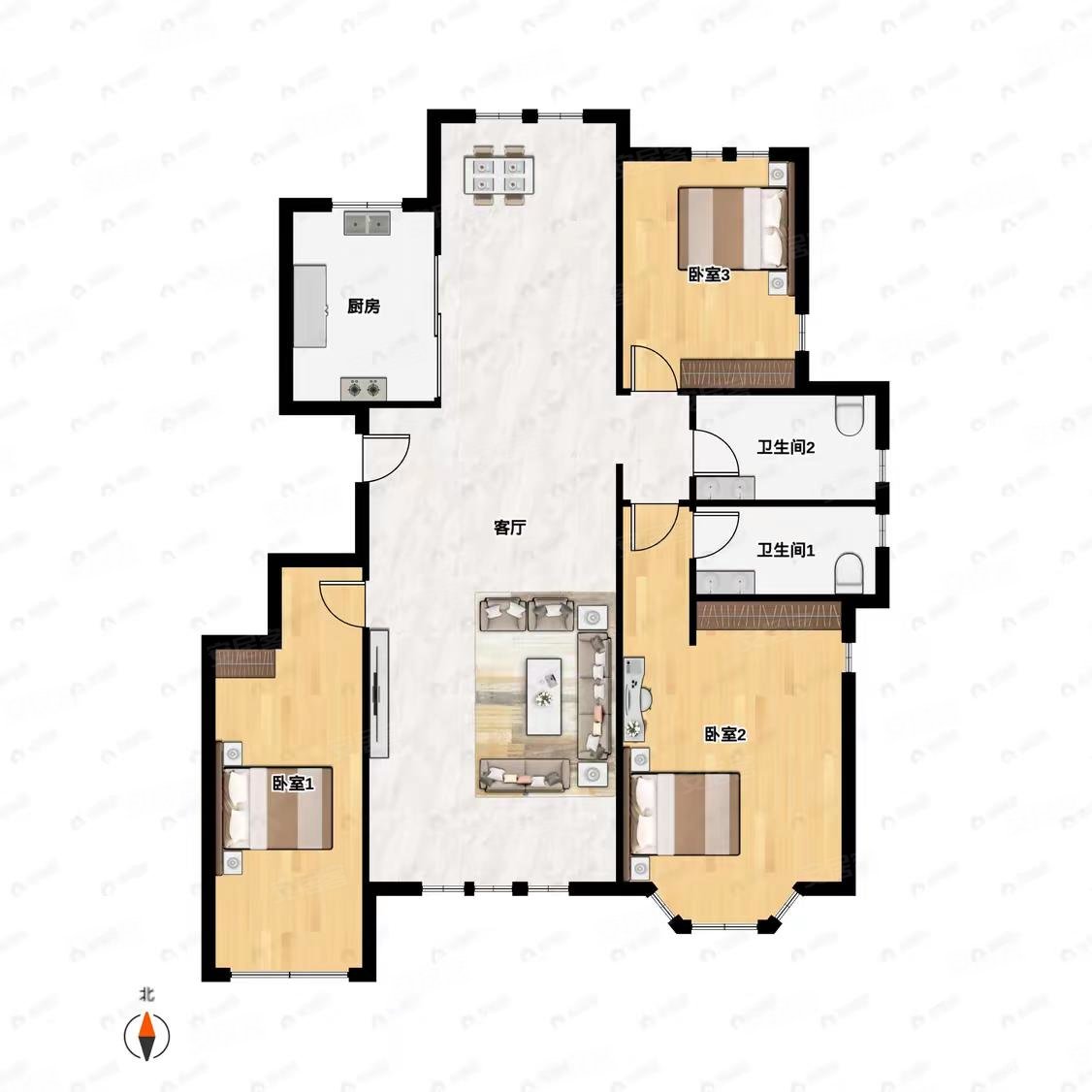 御园 全明元宝户型 套三双卫 走着德馨二八 随时看价格可商议