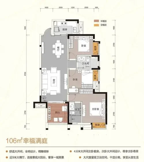 汇金城小区2室2厅2卫77.04㎡南北90万