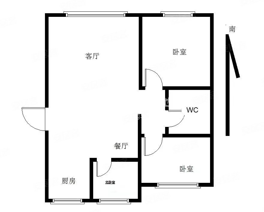 和风庭院3室2厅1卫113.04㎡南北86万