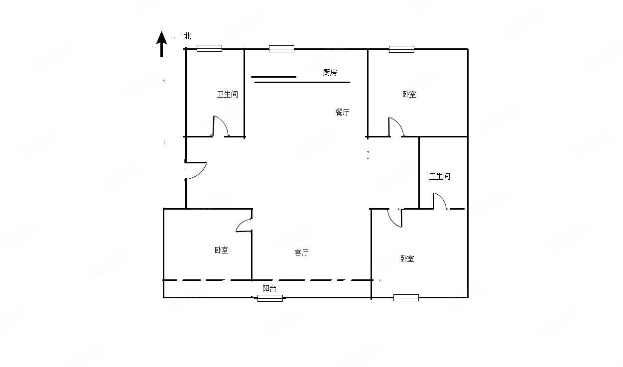 恒信沁园(昌乐)3室2厅1卫135.89㎡南北99万