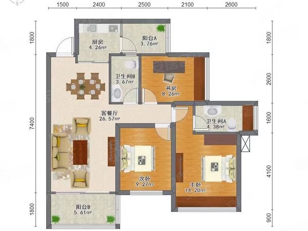 【多图】金悦澜湾,大沙田租房,金悦澜湾 3室2厅2卫 电梯房 精装修101