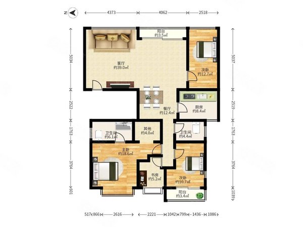 【多图】金碧苑,银湖租房,地铁物业 4房2卫 全齐出租金碧苑车位足
