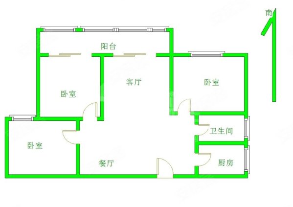 建业壹号城邦3室2厅1卫122㎡南北79.8万