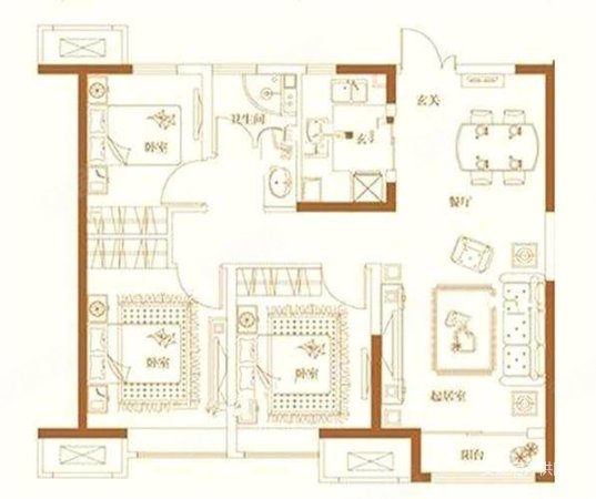 融昊外滩4室2厅2卫134㎡南北78万