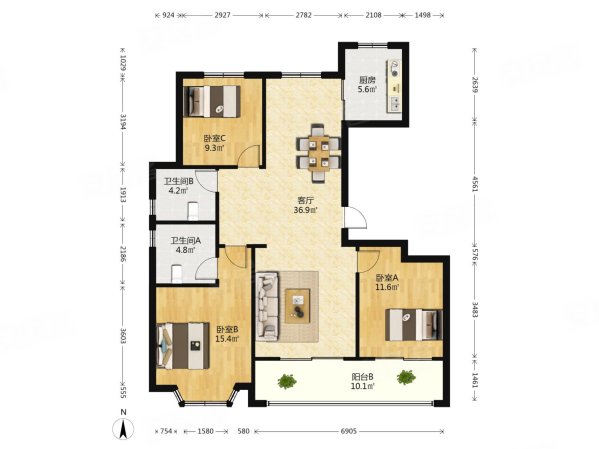 双卫 中间好楼层 交通便利 满二 电梯房 商品房 居家自住,鱼嘴悦庭尚