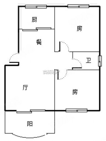 龙盛里居住区2室2厅1卫76.15㎡南北288万