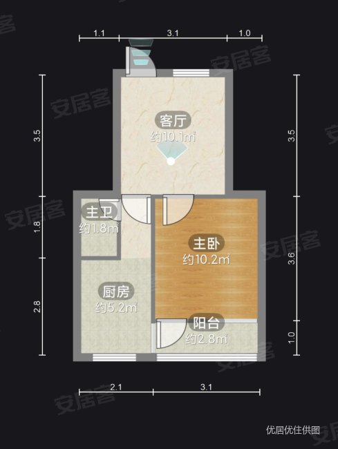 会仙小区1室1厅1卫43㎡南北24万