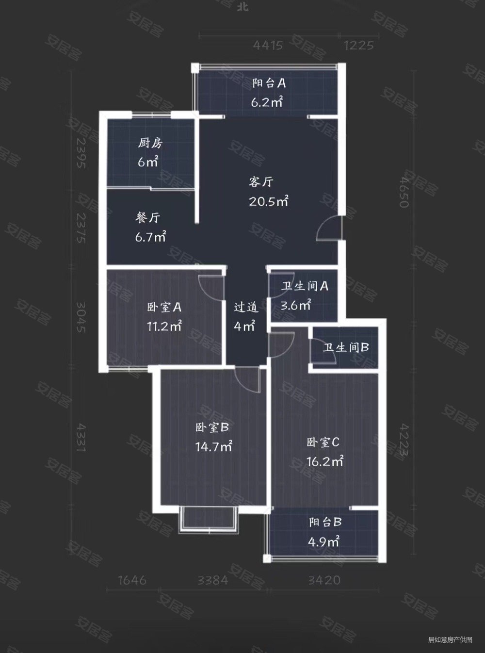 龙江秀水园3室2厅2卫122㎡西南105万