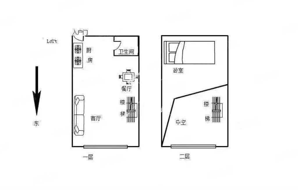 滇池明珠(商住楼)1室1厅1卫47㎡北25万