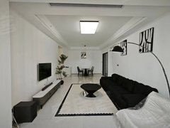 重庆两江新区寸滩观音桥北滨路INS黑白精装三室，拎包入住，全新家具出租房源真实图片