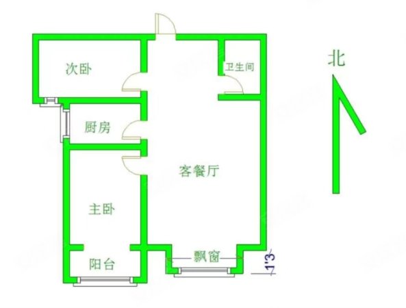 中天新郡2室2厅1卫92.97㎡南北48万