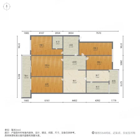 富田花园5室2厅2卫185.5㎡东西140万