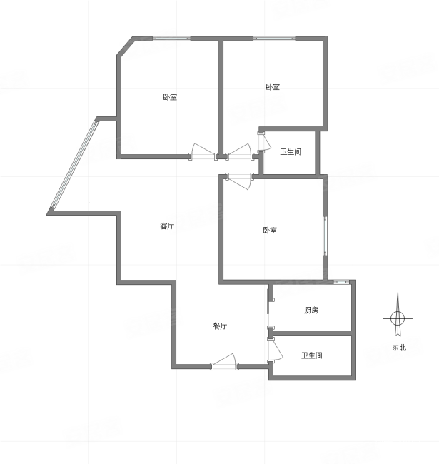 华宇五环大厦3室2厅2卫139㎡南北85万