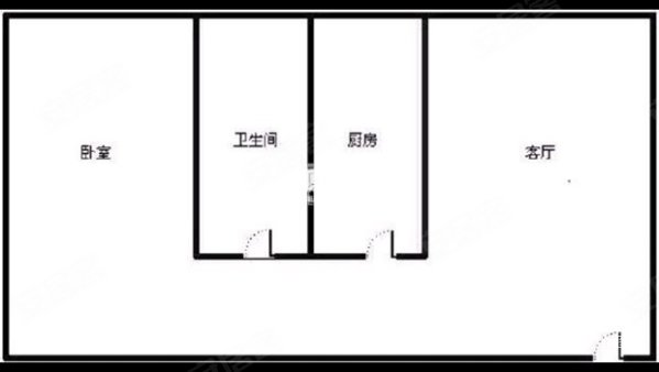 和贵时代巢1室1厅1卫61.77㎡南北99万