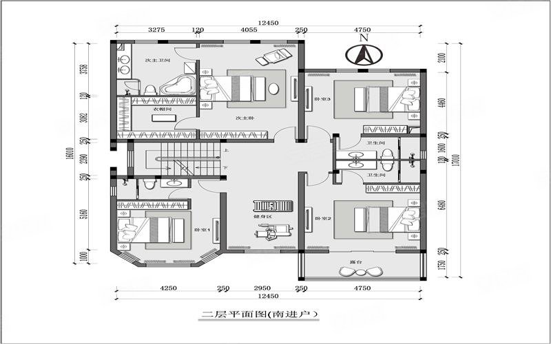 旭丽花园5室2厅6卫456.6㎡南北2200万