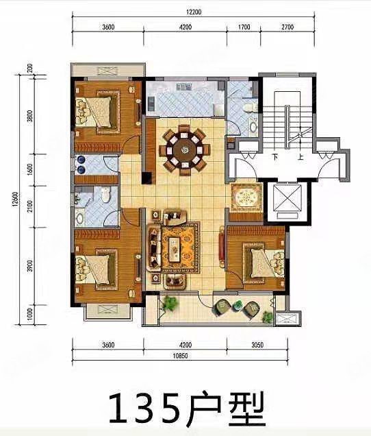 翰林学府133平电梯洋房三室两厅两卫南北通透客卧朝阳
