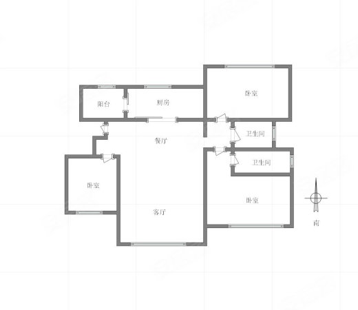 金融街九龙金悦府(一二期)3室2厅2卫90.88㎡南北110万