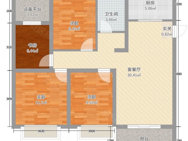韶关浈江大学路广物金色江湾金色江湾二期电梯中层,精装修拎包入住,租2000元出租房源真实图片