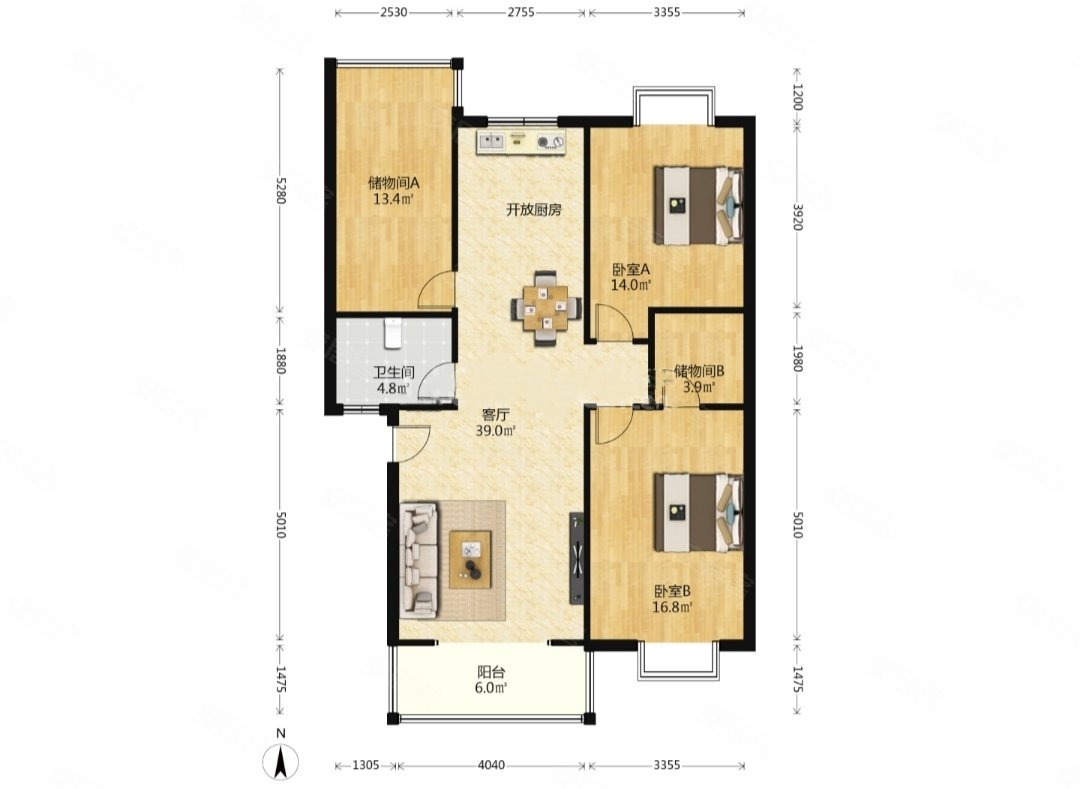 满五 南北通透 楼层好 产权清晰 低容积,佳华怡景苑二手房,83万,3室2
