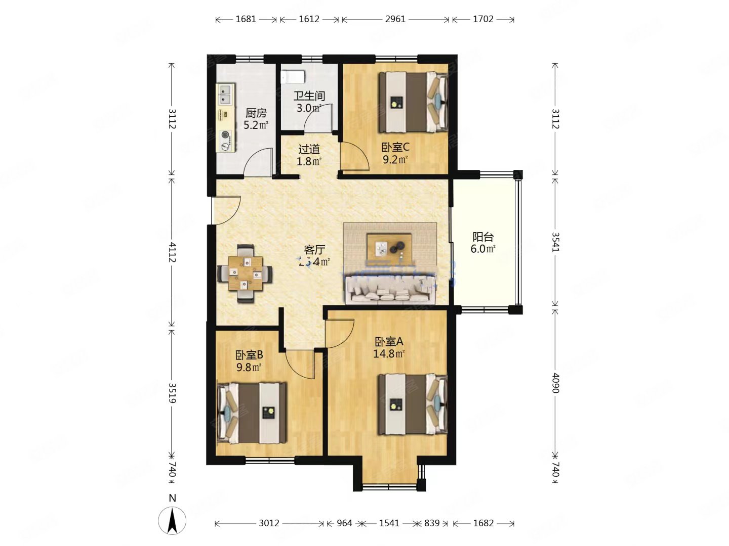 中海万锦熙岸二期纯边户98平精装一次未住满五年随时看