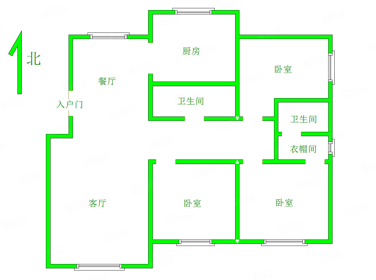 帝泊湾二期3室2厅2卫128㎡南北78万