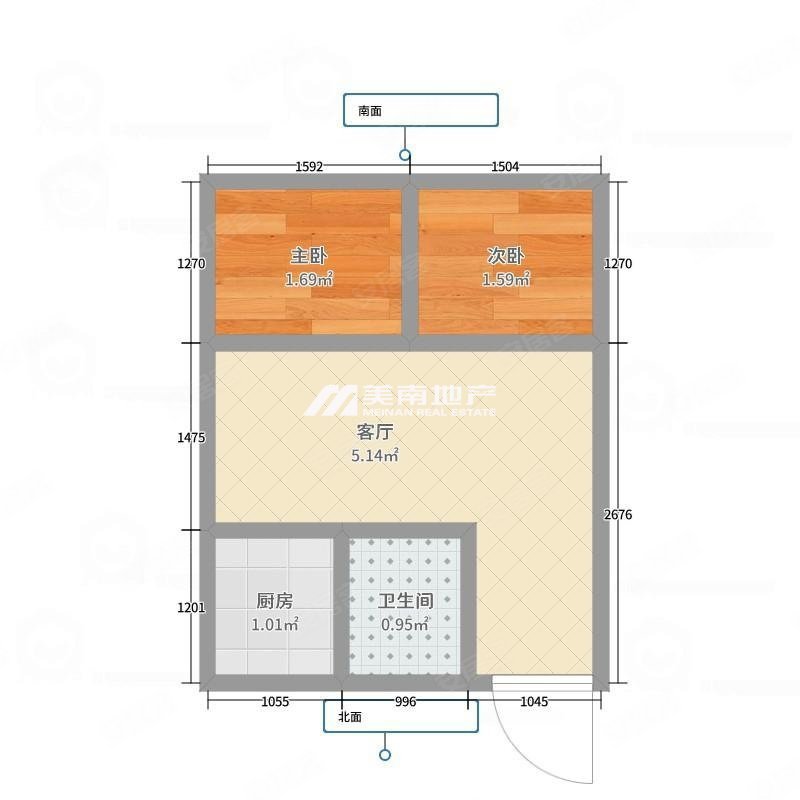 惠民小区2室1厅1卫45㎡南北22万