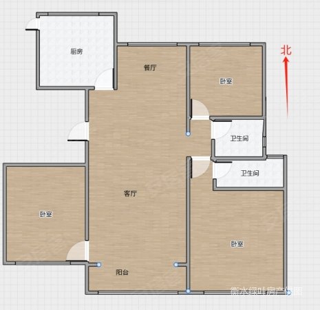 恒丰理想城东区3室2厅2卫146.81㎡南北108.8万