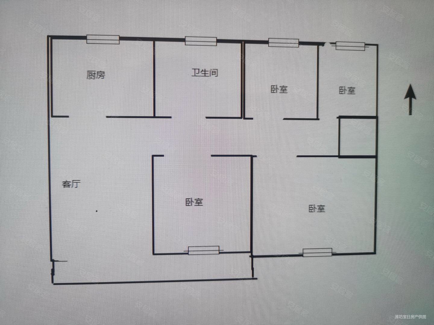 上海花园3室2厅2卫150㎡南北82万