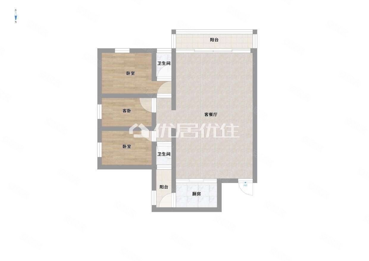 大唐天城精装可拎包入住次新房小三居出行方便商圈成熟