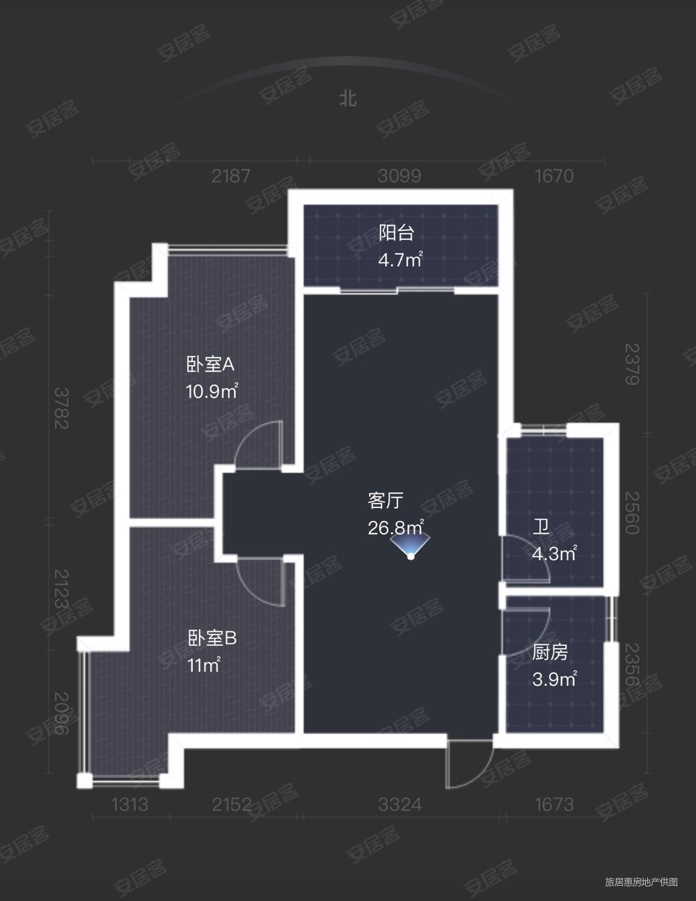 置地御海公馆2室2厅1卫81.52㎡南115万