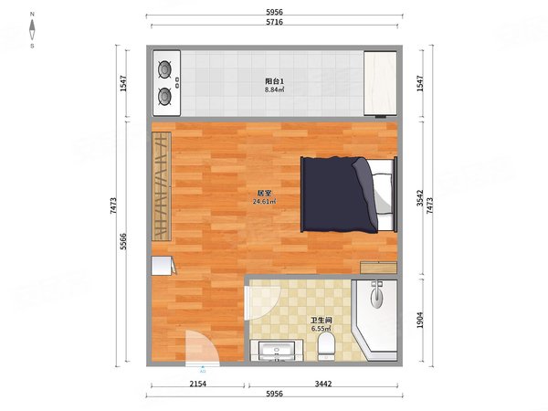 1个单间有3个窗户!高配家具 广外学生喜爱的明火单间!