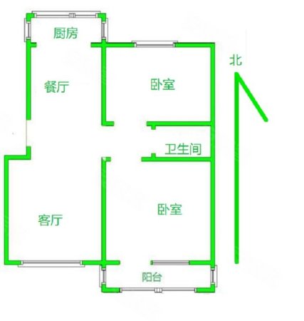 省医院宿舍(普庆路)2室2厅1卫90.2㎡南北54.1万