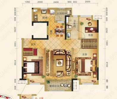 万科城(一二期)3室2厅2卫117.67㎡南115万