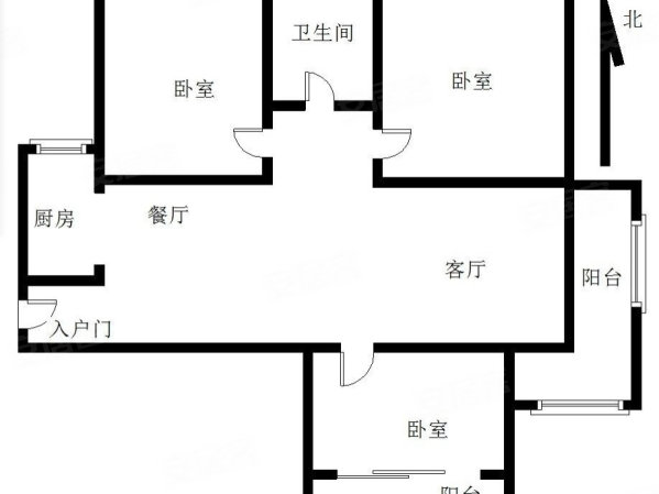 建业森林半岛3室2厅1卫115㎡南北46万