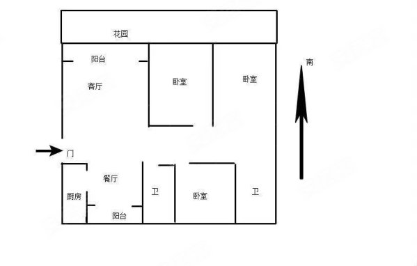 盛世舒苑3室2厅2卫127㎡南北64万