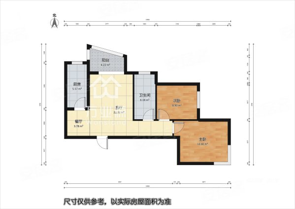 东岸名仕花园2室1厅1卫87.81㎡东北106万