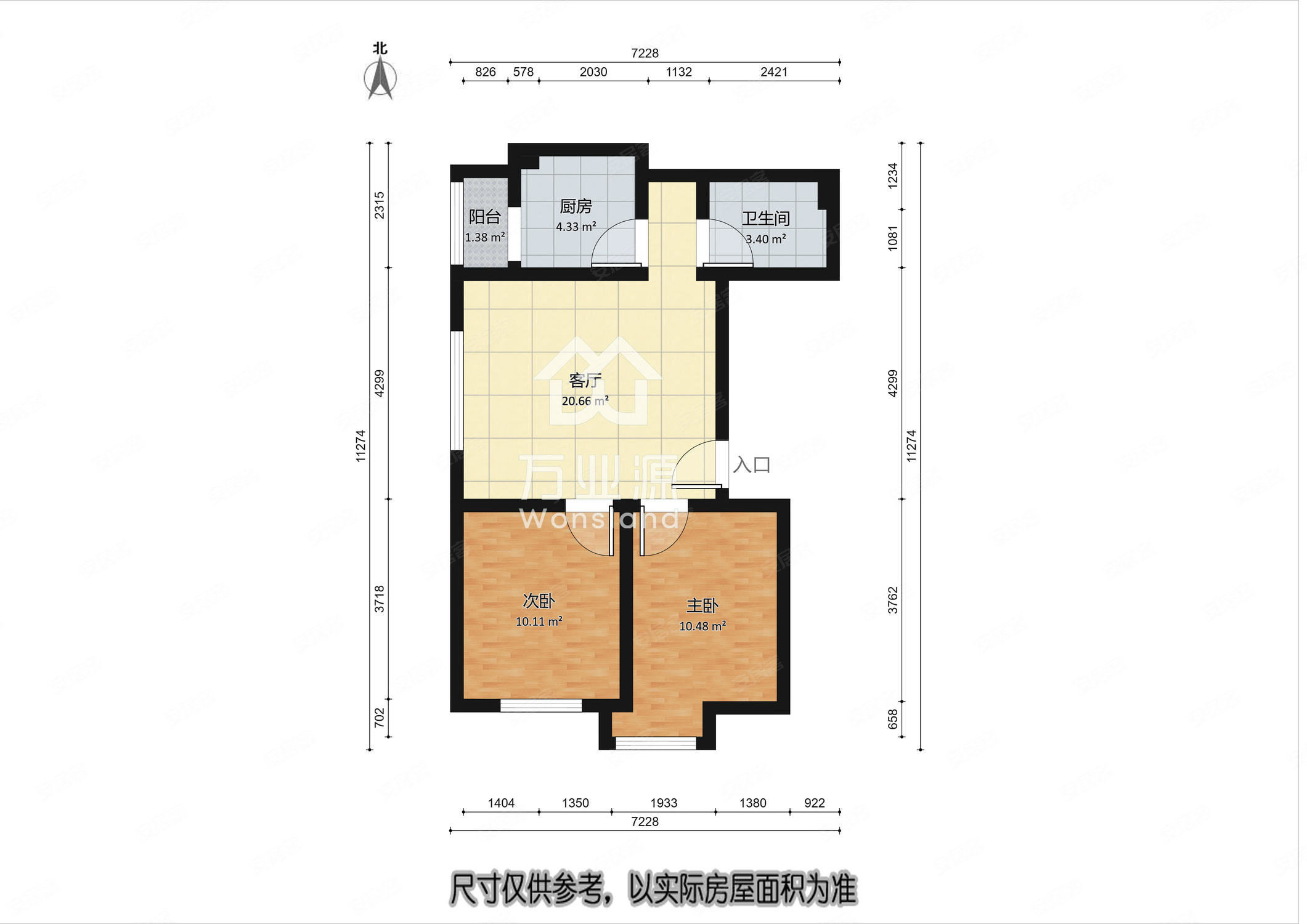 优仕名邸2室1厅1卫90㎡南北49万