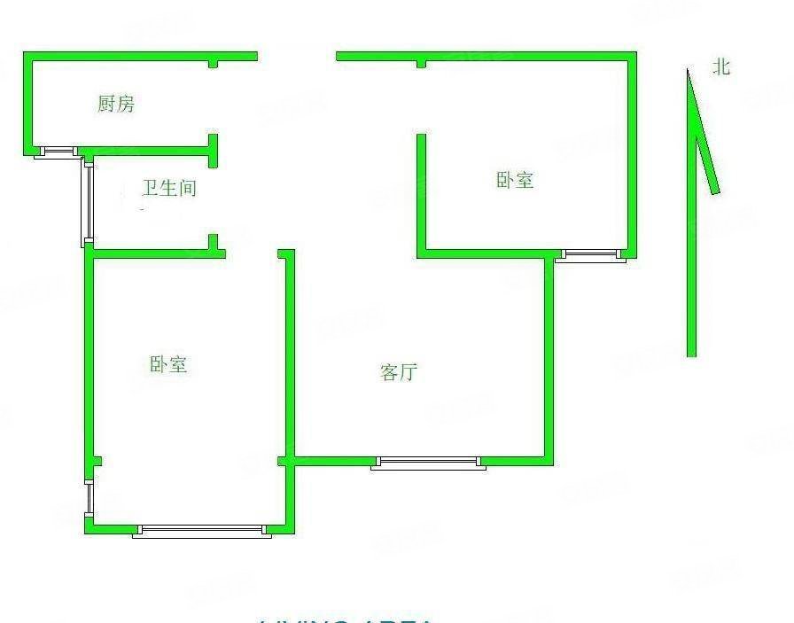 北城枫景(莲池)2室2厅1卫92㎡南北89万