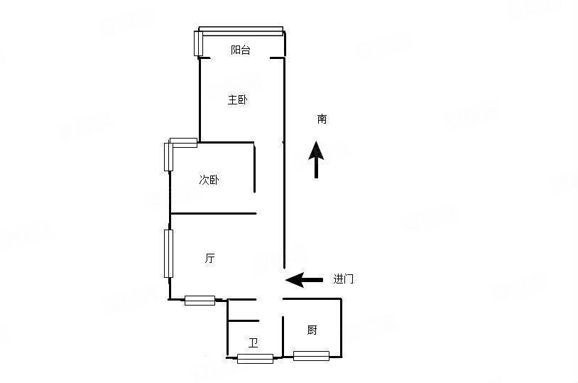 城林雅苑2室1厅1卫67.17㎡南385万