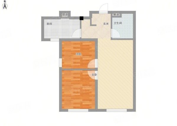 万科金域华府2室2厅1卫77.22㎡东南55.8万