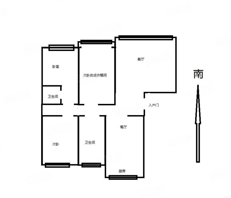 银领家园(南区)3室2厅2卫151㎡南北260万