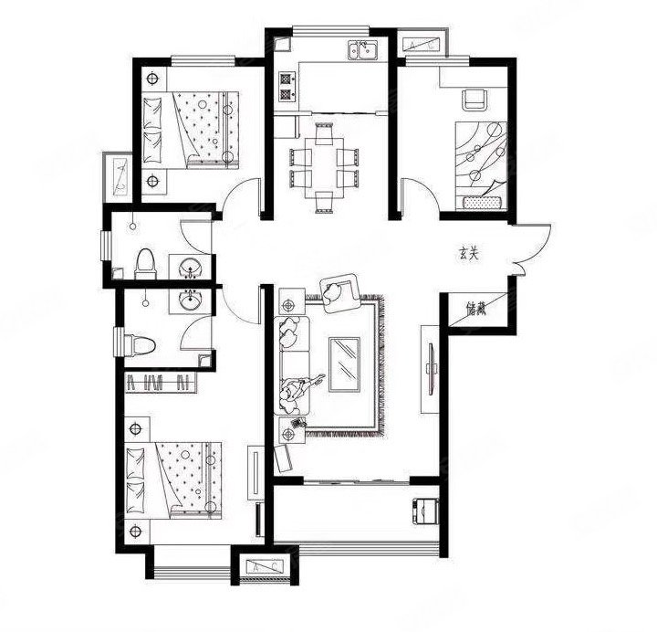证件齐全,三室两卫,户型么麻达,水岸星城北区二手房,59万,3室2厅,卫 