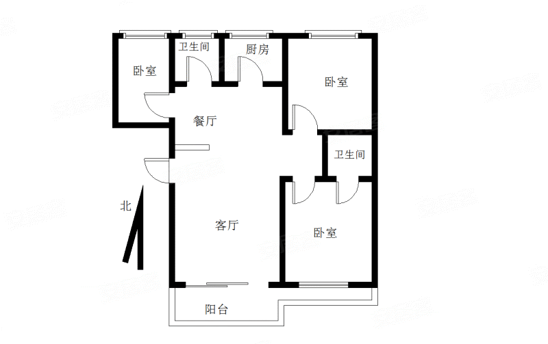 象屿花园3室2厅2卫112.81㎡南北310万