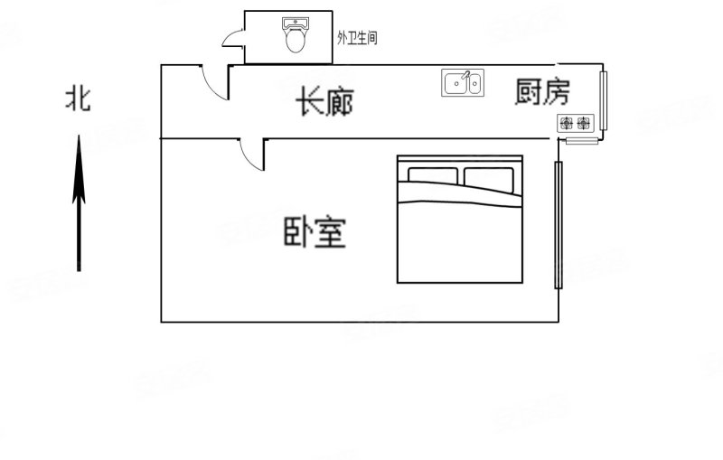 重工新村1室1厅1卫24.97㎡东13万