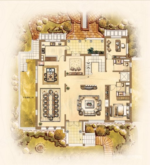 大面宽20米,户型正气,花园500平,九龙仓国宾1号(别墅)二手房,9988万,5