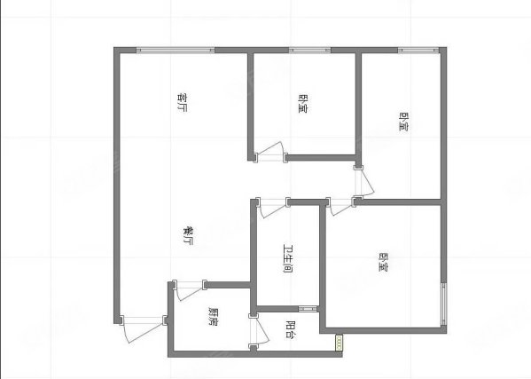 兴亚沙滨国际3室2厅1卫82㎡南北100万