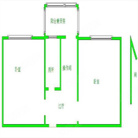 紫河套小区2室1厅1卫52㎡南北36.8万