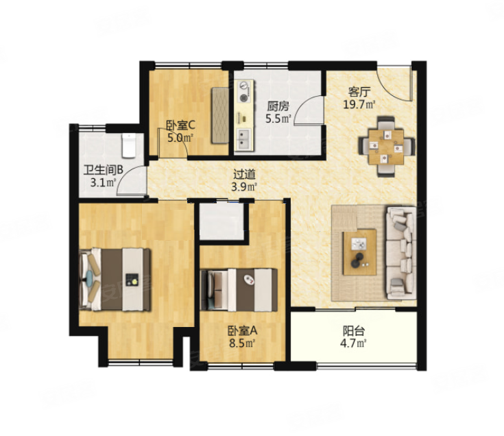 玉兰公馆自住装修20看房随时