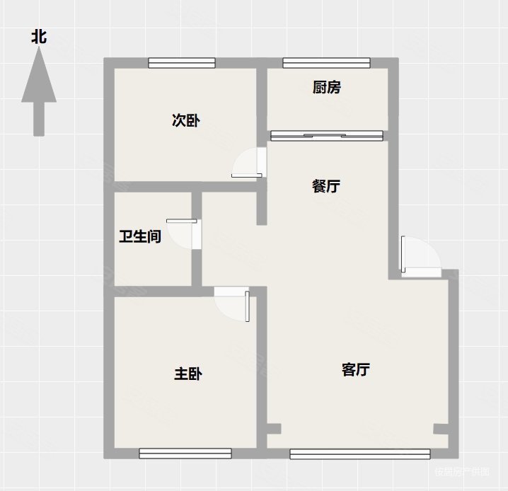 富锦华绿园2室2厅1卫99㎡南北50万